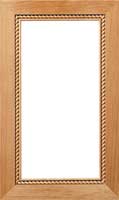 The Pinnacle glass cabinet door with rope style molding detail
