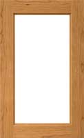 Campbell door front featuring opening for window glass