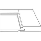 Cutaway detail of 5-piece recessed panel Sullivan Cabinet Door with stepped inner edge detail
