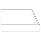 Side profile of The Emerson slab style unfinished wood veneer door with a MDF core and edge banding is available in various species and wood grains