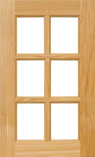 Artesia beveled shaker style cabinet door with window glass grids