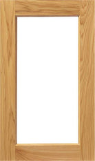 Artesia beveled shaker door with framed opening for panel or glass