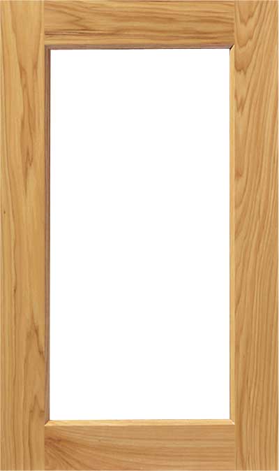 Artesia beveled shaker door with framed opening for panel or glass