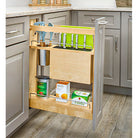 Base cabinet pull-out with knife & utensil organizer 
