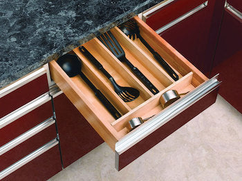 wooden utility tray insert for cabinet drawers