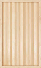 Greyson reeded recessed panel cabinet door shown in Maple Select, with mitered corners and a reeded 2 inch frame.