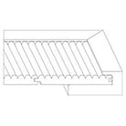 Greyson edge profile showing the reeded frame and recessed panel.