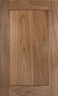 Oakley cabinet door sample shown in walnut stain