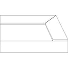 3D profile of The Dylan slim shaker cabinet drawer front with 1" stiles and rails
