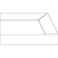 3D profile of The Dylan slim shaker cabinet drawer front with 1" stiles and rails