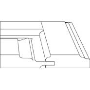 Side profile of Tuscany raised panel cabinet door 