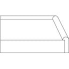 cutaway view of Vienna cabinet door that has a slim shaker style molding around its outer edge