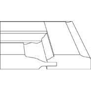 Side profile of Heritage raised panel cabinet door