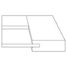 Side profile of the Arcadia shaker cabinet door