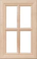 The Islander slim shaker style French lite glass cabinet door 