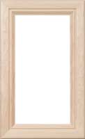 The Islander recessed panel slim shaker style glass cabinet door