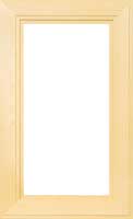 The Victoria single panel glass cabinet door with stepped inner and outer edge detail