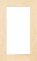 Camden shaker style cabinet door frame with opening for glass
