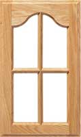 Four panel glass Mission Cabinet Door