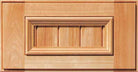 Davenport drawer front with routed outer edge detail applied molding and beadboard center panel