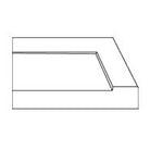 Cutaway detail of RTF thermofoil skinny shaker style cabinet door