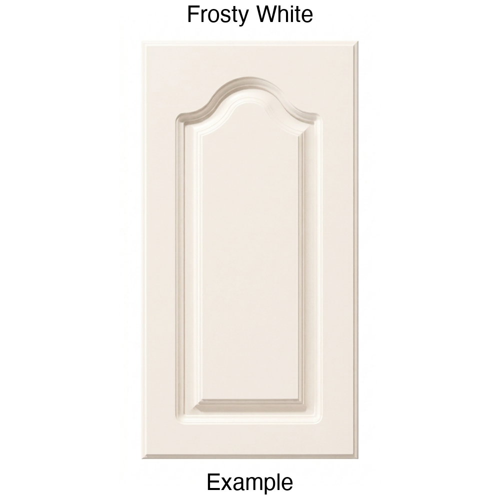 AL757 Cathedral Raised Panel Thermofoil Cabinet Door in Frosty White