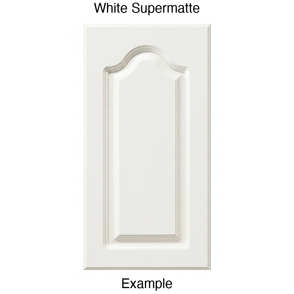 AL757 Cathedral Raised Panel Thermofoil Cabinet Door in White Supermatte