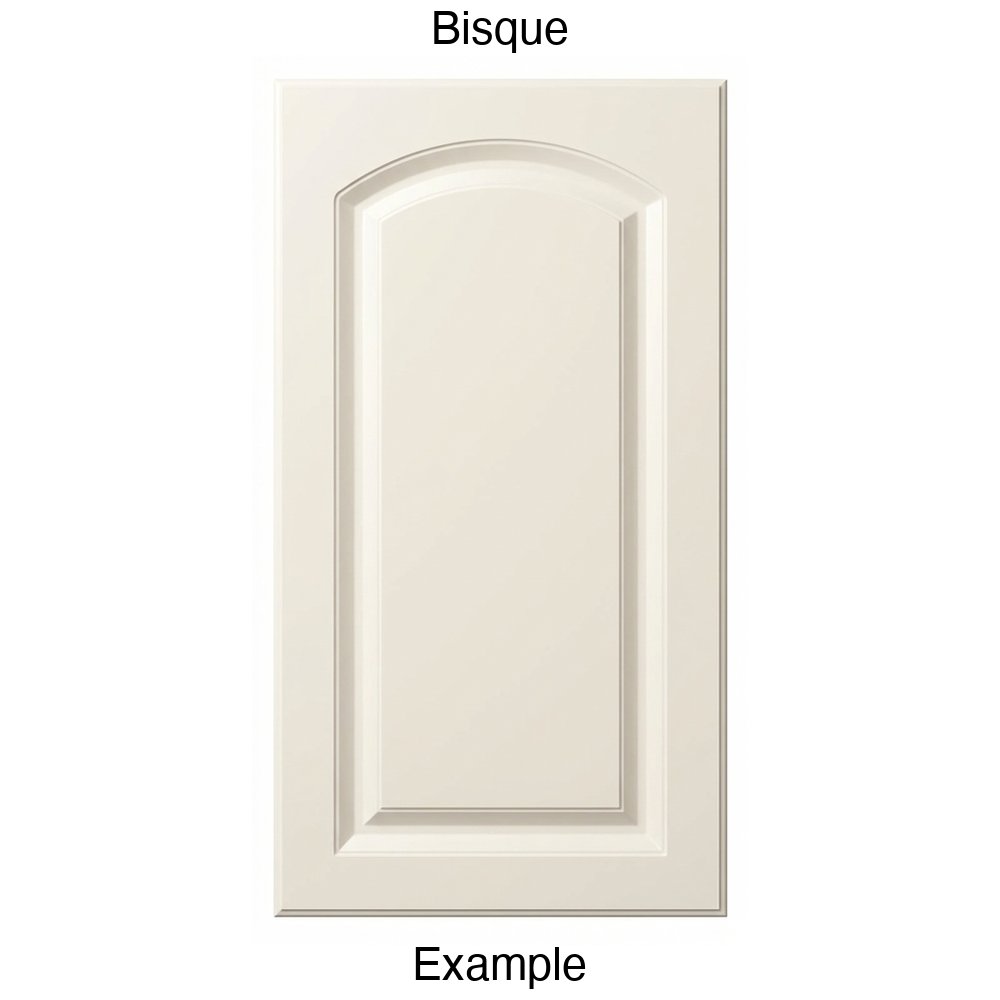 AP768 Arched Raised Panel Thermofoil Cabinet Door in Bisque