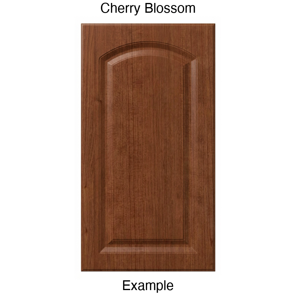 AP768 Arched Raised Panel Thermofoil Cabinet Door in Cherry Blossom