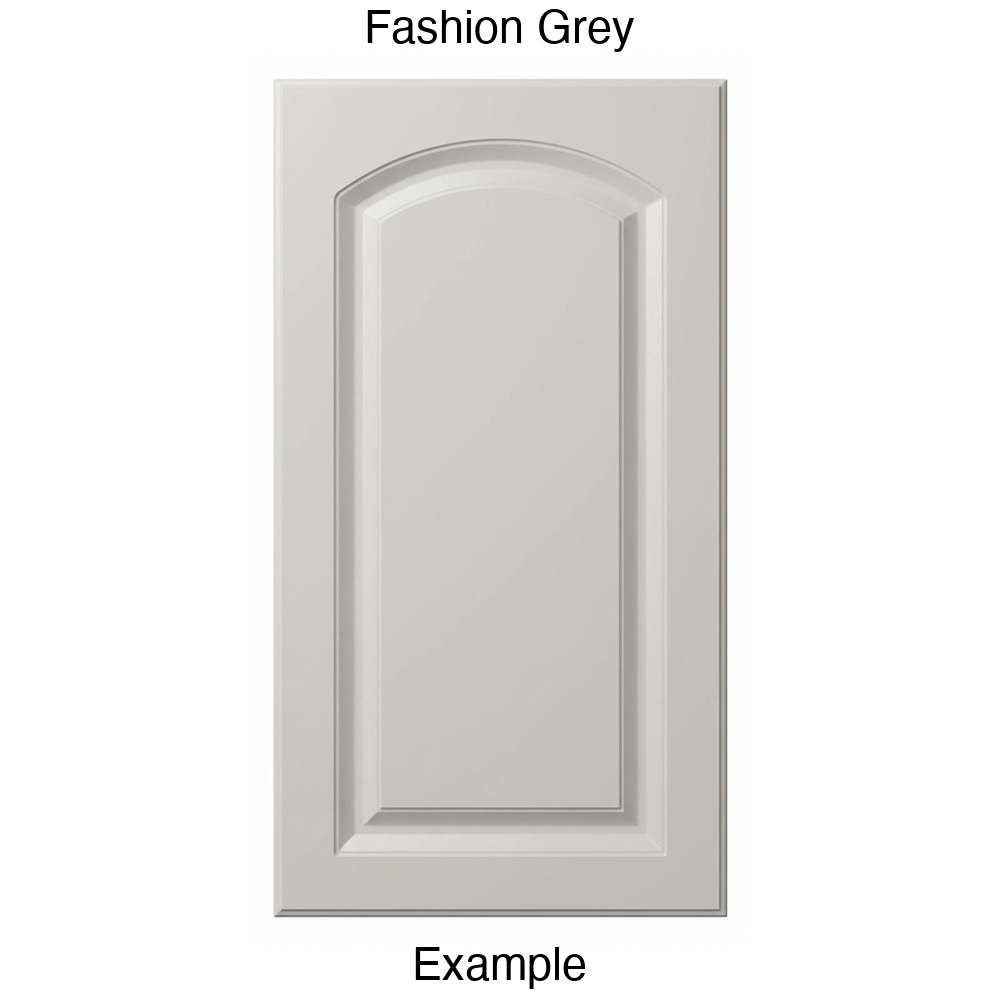 AP768 Arched Raised Panel Thermofoil Cabinet Door in Fashion Grey