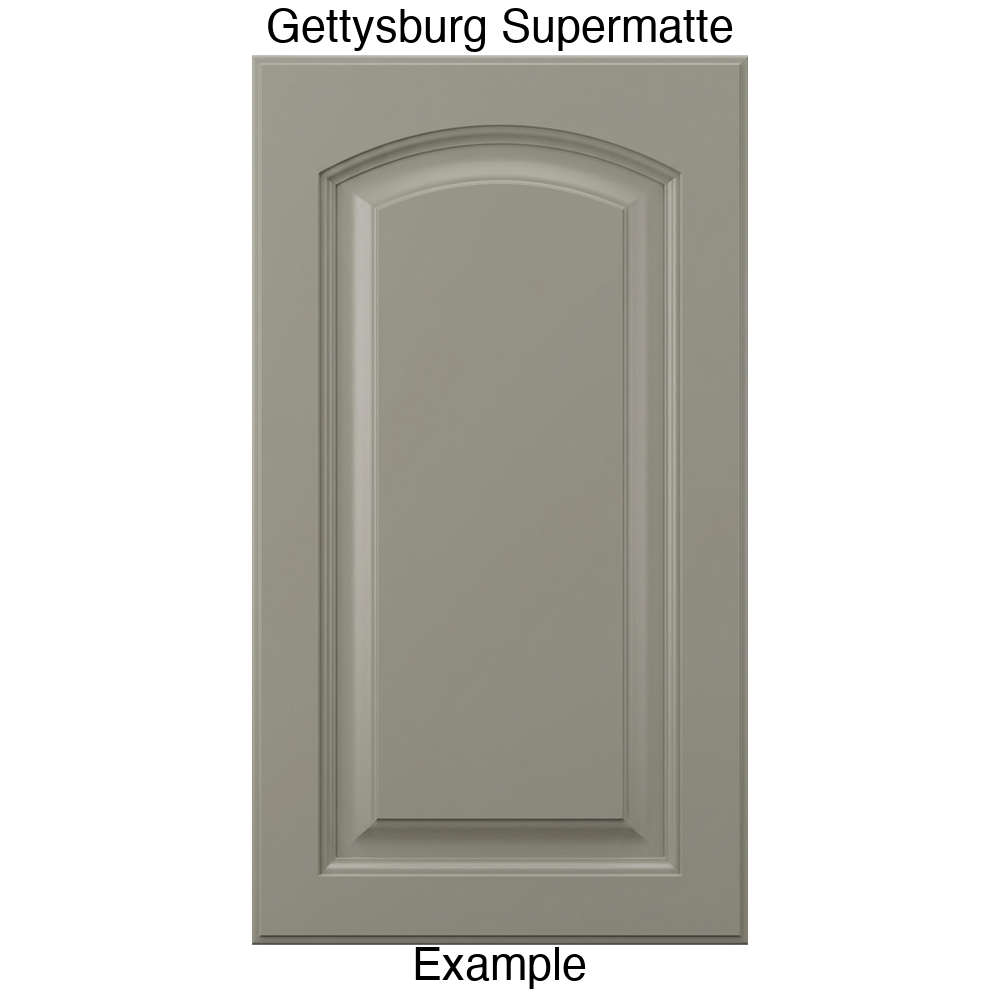 AP768 Arched Raised Panel Thermofoil Cabinet Door in Gettysburg Supermatte
