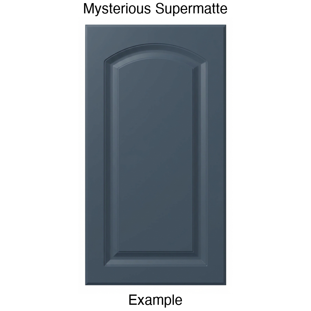 AP768 Arched Raised Panel Thermofoil Cabinet Door in Mysterious Supermatte