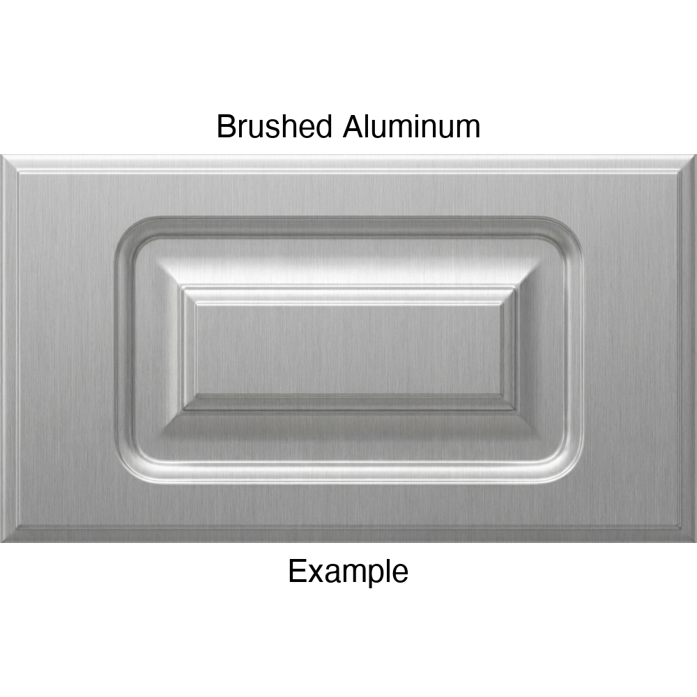 AR756 Thermofoil Drawer Front, Routed, in Brushed Aluminum
