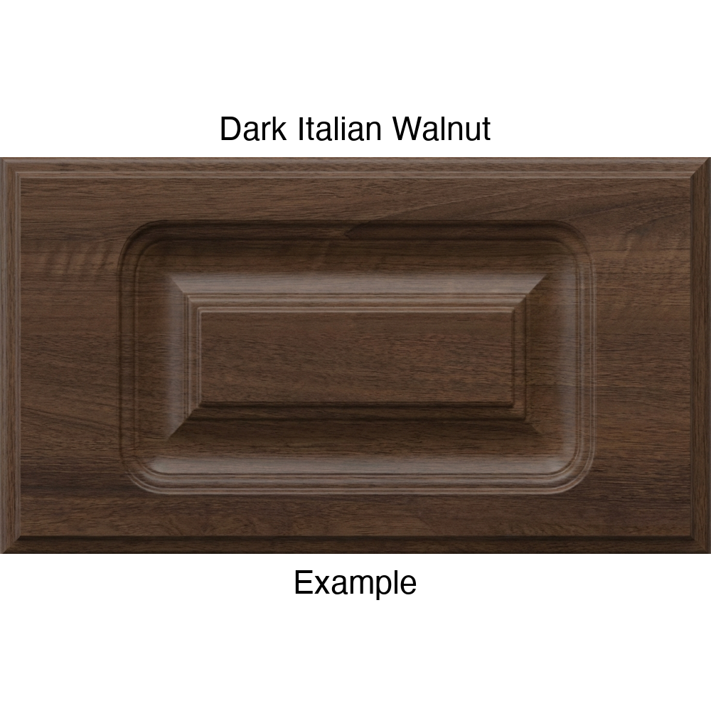 AR756 Thermofoil Drawer Front, Routed, in Dark Italian Walnut