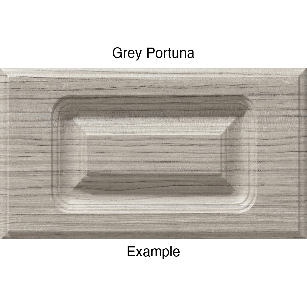 AR756 Thermofoil Drawer Front, Routed, in Grey Portuna