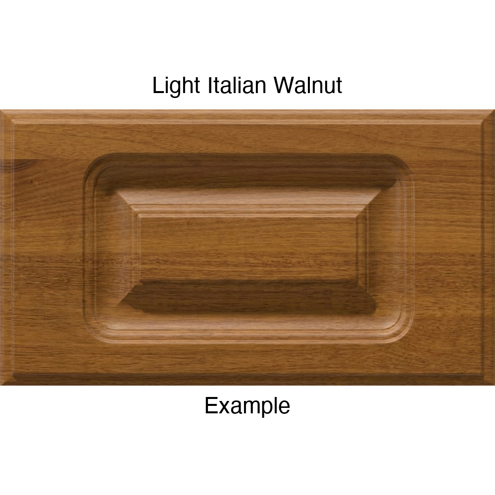 AR756 Thermofoil Drawer Front, Routed, in Light Italian Walnut