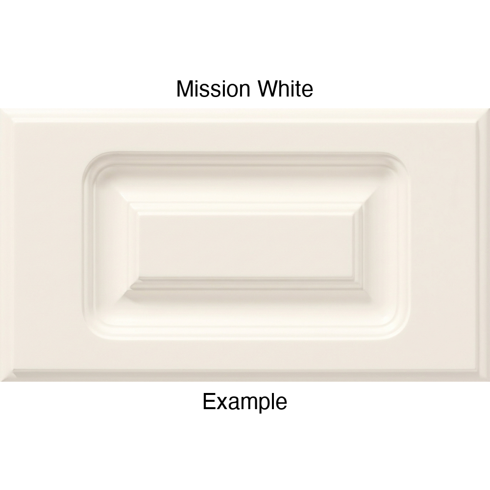 AR756 Thermofoil Drawer Front, Routed, in Mission White
