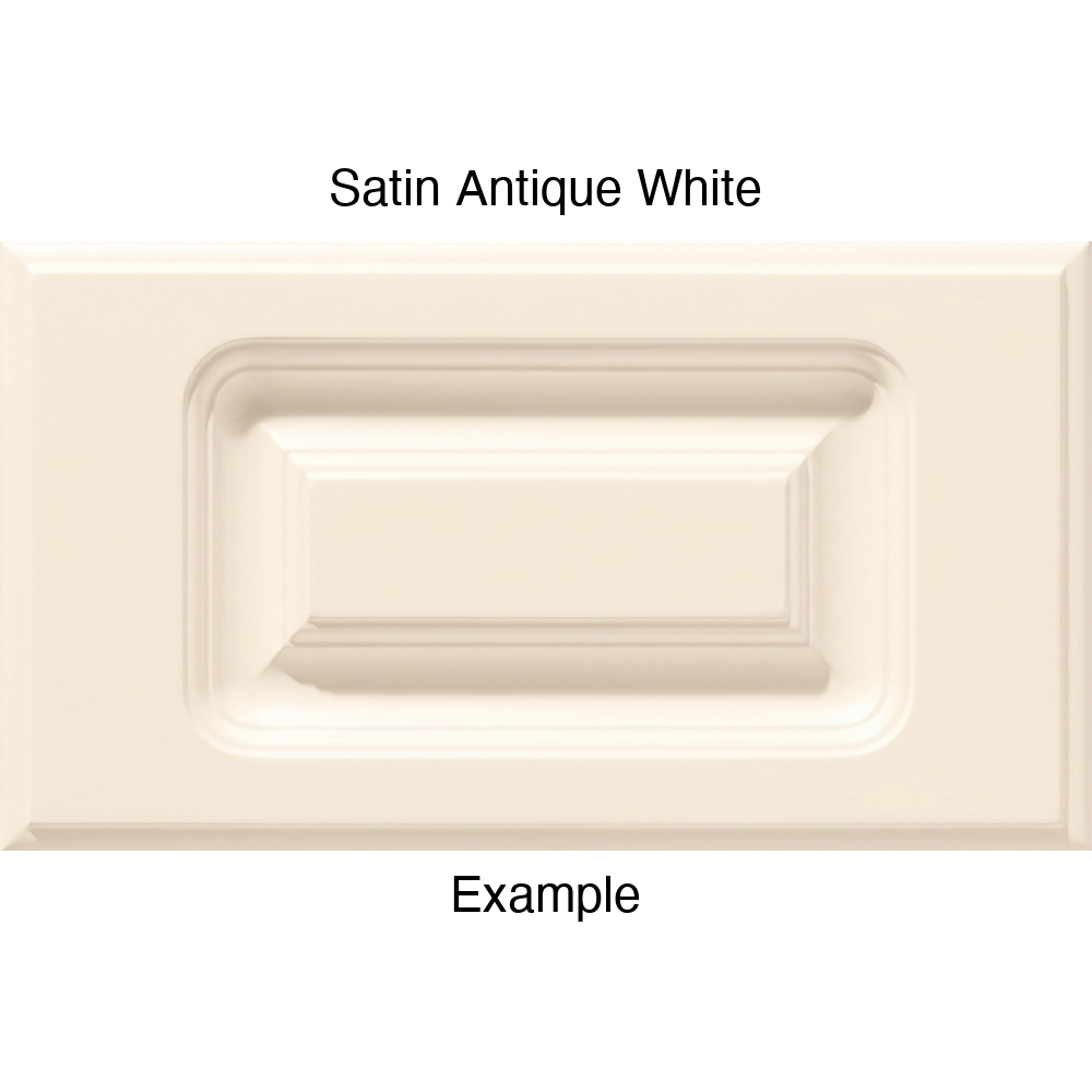 AR756 Thermofoil Drawer Front, Routed, in Satin Antique White