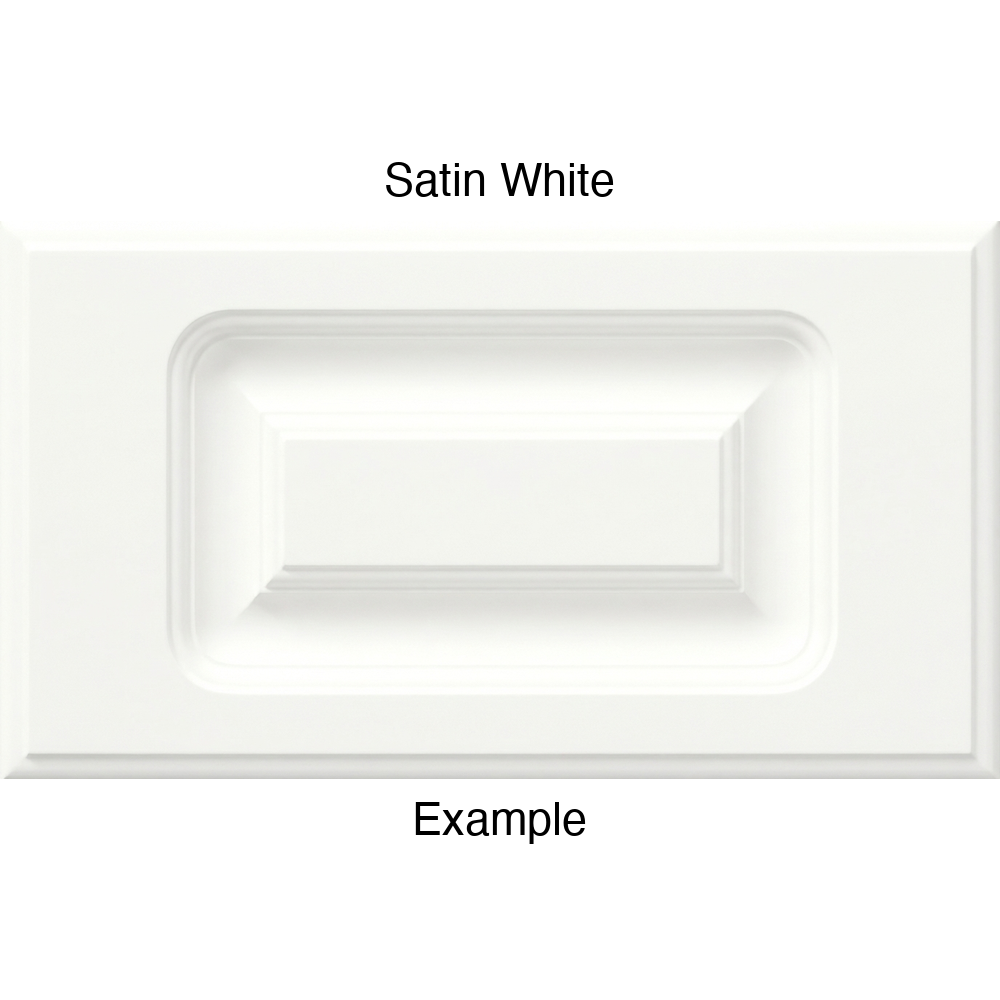 AR756 Thermofoil Drawer Front, Routed, in Satin White