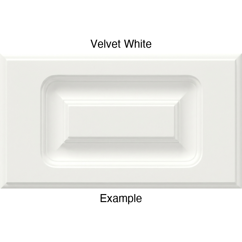 AR756 Thermofoil Drawer Front, Routed, in Velvet White