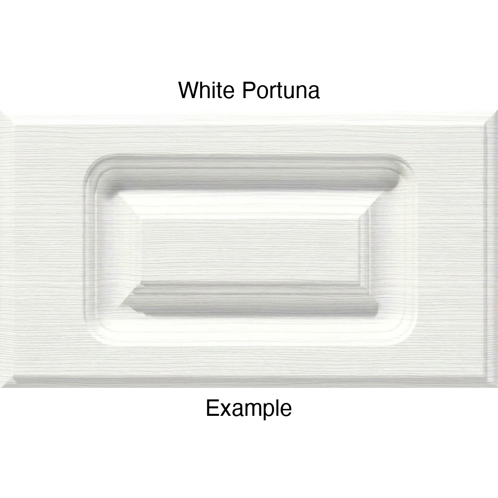 AR756 Thermofoil Drawer Front, Routed, in White Portuna