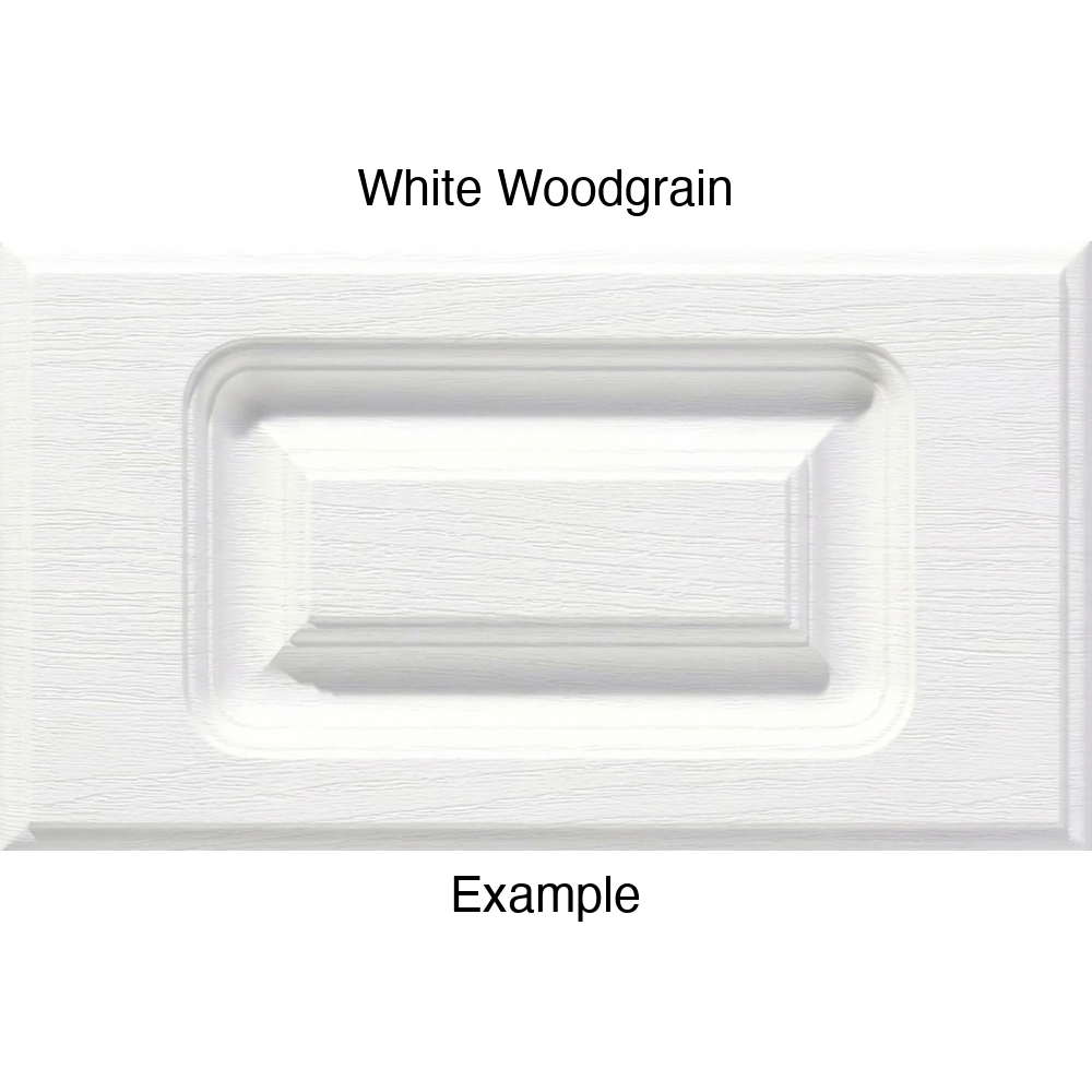 AR756 Thermofoil Drawer Front, Routed, in White Woodgrain