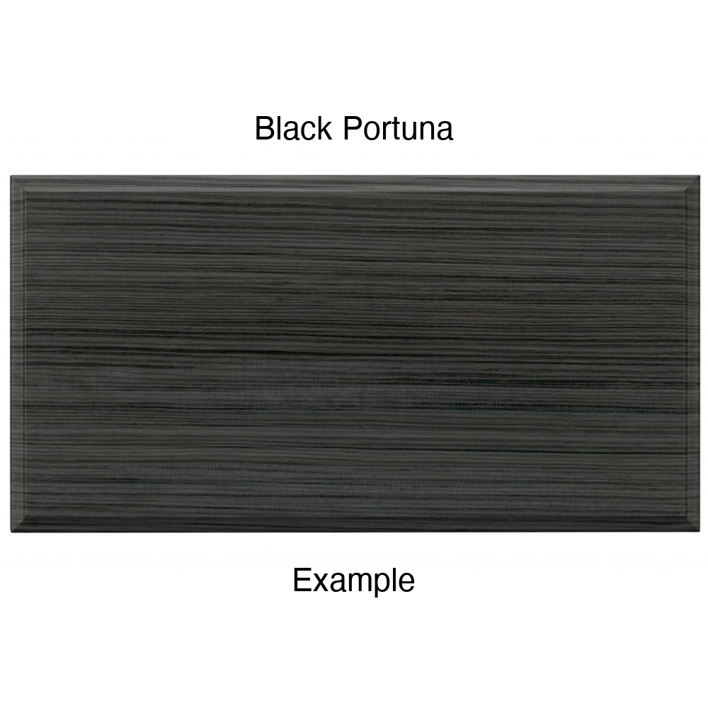 AR756 Thermofoil Drawer Front, Solid, in Black Portuna