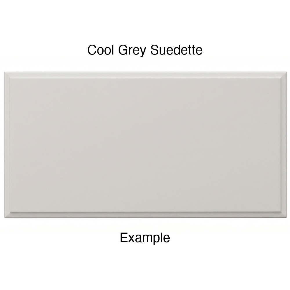 AR756 Thermofoil Drawer Front, Solid, in Cool Grey Suedette