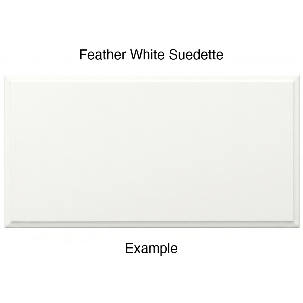 AR756 Thermofoil Drawer Front, Solid, in Feather White Suedette