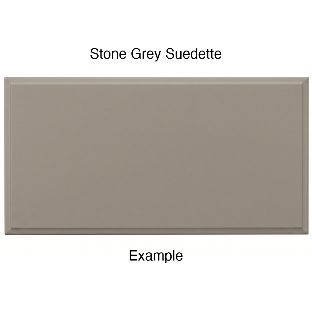 AR756 Thermofoil Drawer Front, Solid, in Stone Grey Suedette