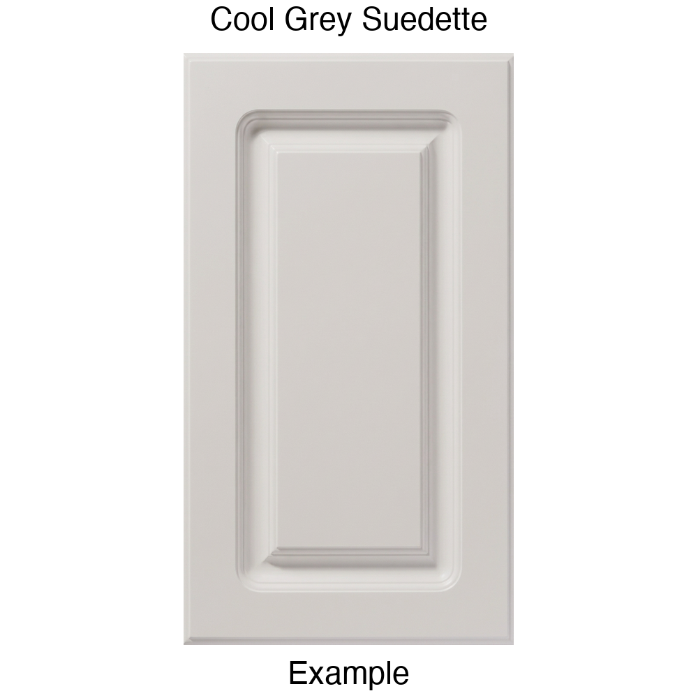 AR756 Raised Panel Thermofoil Cabinet Door in Cool Grey Suedette