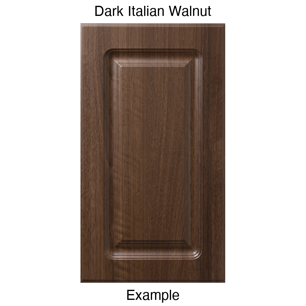 AR756 Raised Panel Thermofoil Cabinet Door in Dark Italian Walnut