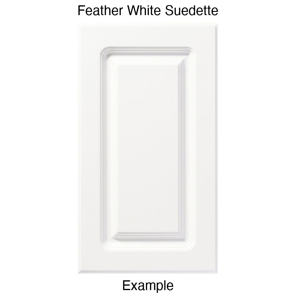 AR756 Raised Panel Thermofoil Cabinet Door in Feather White Suedette