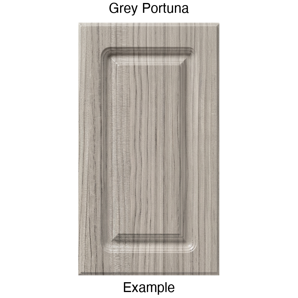 AR756 Raised Panel Thermofoil Cabinet Door in Grey Portuna